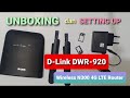 UNBOXING DAN SETTING UP D-LINK DWR 920 WIRELESS N300 4G LTE ROUTER