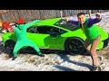 Mr. Joe lost Car Keys & Green Man on Lamborghini Huracan Performance found Car Keys for Kids