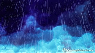 Thunder and Rain Sounds Dark Screen for Sleeping or Studying | 10 Hours