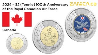 2024  $2 (Toonie) 100th Anniversary of the Royal Canadian Air Force  Canada