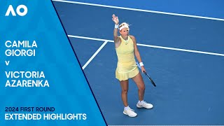Camila Giorgi v Victoria Azarenka Extended Highlights | Australian Open 2024 First Round