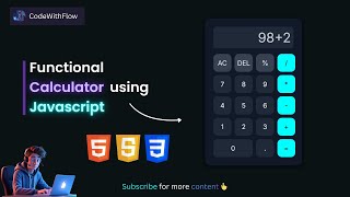 Build a Functional Calculator Using HTML, CSS & JavaScript | 💻 Beginner Friendly Tutorial #coding