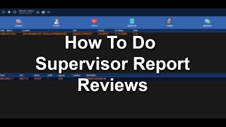 Supervisor Report Review How To