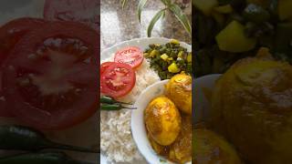 Egg curry recipe | Egg curry Lunch Thali | Assamese | Delicious 😋😋       #viralshort #trendingshorts