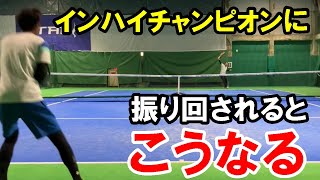 【浜松/テニス】インターハイチャンピオンに振り回されるとこうなる｜ベテランテニス