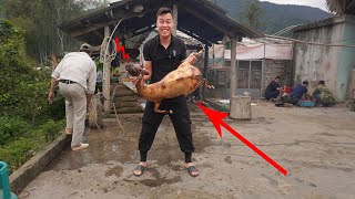 cùng bền vlog lên nhà chú làm món DÊ THUI VÀNG  - dân tộc sán chay