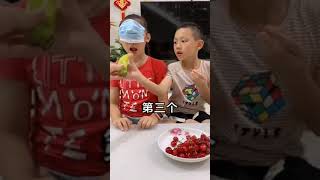 #Shorts Funny video food guessing task #Funnykids #funny videos