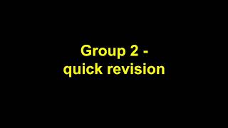 Quick Revision - Group 2