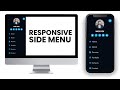 Responsive Sidebar Menu Using HTML And CSS
