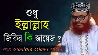 ইল্লাল্লাহ জিকির করা কি জায়েজ?এই প্রশ্নের সুন্দর জবাবে দেলোয়ার হোসেন সাইদিরAllama Delower Hossain