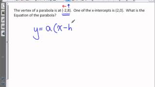 3.4 Finding the Equation given Vertex