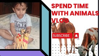 Cow,camel,goat Animals vlog 🐄 Playing Animals 🐪I love my cow & Camel #asmr#animals#viral#cow#camel