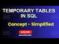 Concept of Temporary Table in SQL | #MeanlifeStudies #SQL #DataAnalysts