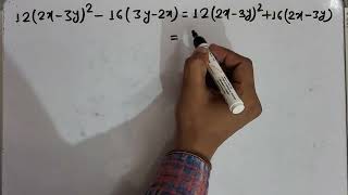 12 * (2x - 3y) ^ 2 - 16(3y - 2x)