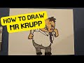 How to draw Mr Krupp from Captain Underpants