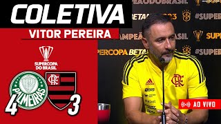 Coletiva Vitor Pereira - Pós jogo de Palmeiras 4x3 Flamengo - Supercopa do Brasil AO VIVO