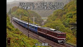 EF641052 12系 5B 9731ﾚ ｢快速 ELぐんまみなかみ｣ 二発目。