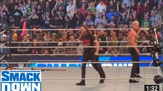 Sami Zayn and Cody Rhodes attack TheBloodline - WWE Smackdown 3/10/23