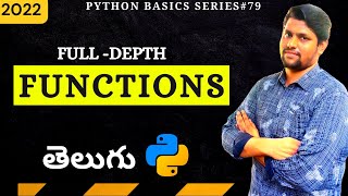 #79 Functions In Python In Telugu | Python Functions In Telugu | Python Tutorial In Telugu