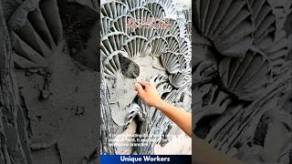 A mesmerizing 3d wall art creation - The workers do their job perfectly || #machine #shorts