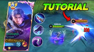 TUTORIAL NOLAN TERBARU ! COMBO SKILL, EMBLEM, DAN BUILD NOLAN TERSAKIT 2024 | CARA MAIN NOLAN - MLBB