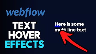 Webflow Text Hover Effects Tutorial (2026)
