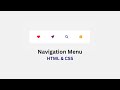 Navigation Menu Using HTML and CSS | Menu Hover Effect