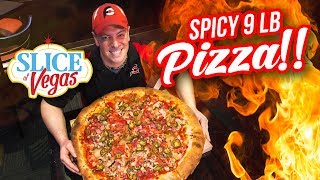 Massive 9lb Double Down Pizza Challenge in Las Vegas!!