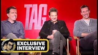 Jeremy Renner, Ed Helms & Jon Hamm TAG Interviews! (2018) JoBlo.com Exclusive