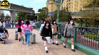 【4K】Tokyo Field Walk - Maihama to Tokyo DisneyLand - April 2022