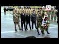 President arrives on final stop of Europe trip, places wreath