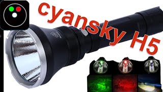 Cyansky H5 multi colour hunting torch / flashlight review