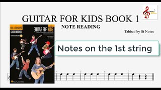 GUITAR FOR KIDS BOOK 1 - Notes On The 1st String