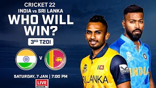Live : India Vs Sri Lanka 3rd T20 Match | Cricket 22 Gameplay | Sports Games | PC Games