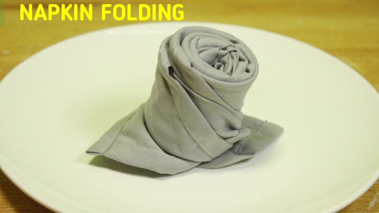 Rose Table Napkin Folding Design Youtube
