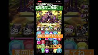 【パズドラ】転生龍刀士降臨をデイトナクロミループで周回！初めて闇アキネ出た😭