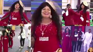 Nana Agradaa exhibits her dancing skills with Church members during praises and worship