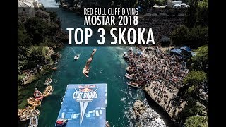 Red Bull Cliff Diving Mostar 2018 - TOP 3 skoka, zene i muskarci