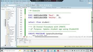 Stored Procedure with INSERT, UPDATE, DELETE in MS SQL Server | SQL DML Tutorial in tamil
