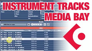 How to create instrument tracks in Cubase using Media Bay