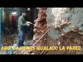 reformando mi casa👷24🛠️ cambiando muro antiguo de piedras por uno nuevo de bloques reforma obra