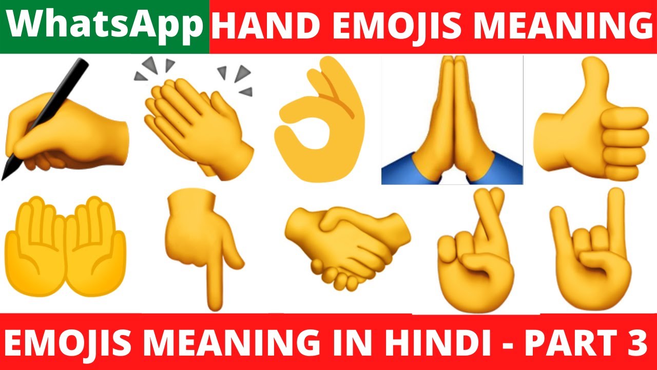 Hand Emoji Meanings List