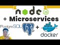 Create Nodejs JavaScript Microservices Project with Postgres Database in Docker Container
