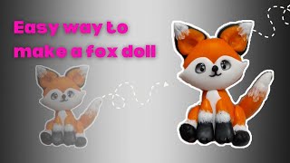 how to make a cute fondant fox / cake topper tutorial with templates / Step-by-Step Tutorial