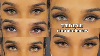 TTDEYE COLOURED CONTACTS * For Tan Skin* || Review, Try-On (NOT SPONSORED*