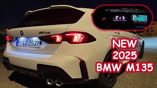 Hands on the new 2025 BMW M135 (F70) on German Autobahn | PURE AWESOME SOUND | NIGHT POV DRIVE