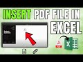 How to Insert PDF File in Excel (as file or hyperlink)