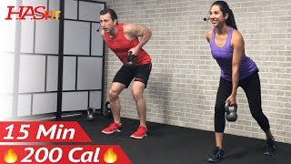 15 Min Beginner Kettlebell Workout for Fat Loss - Kettlebell Workouts for Beginners Men & Women