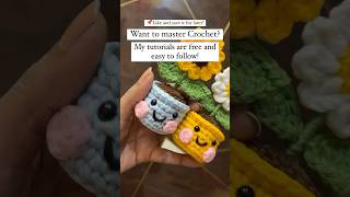 Want to learn crochet, tutorials are free and easy to follow! #shorts #shortvideo #crochet