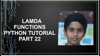 Python Lamda function | Python Programming | Python tutorial Part 22